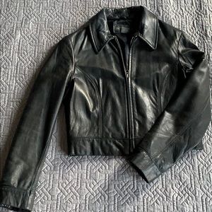 Leather Zip Up Jacket